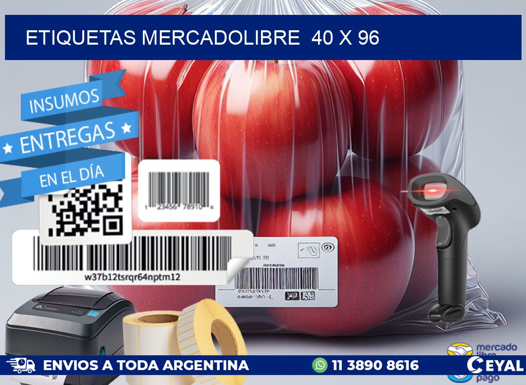 ETIQUETAS MERCADOLIBRE  40 x 96