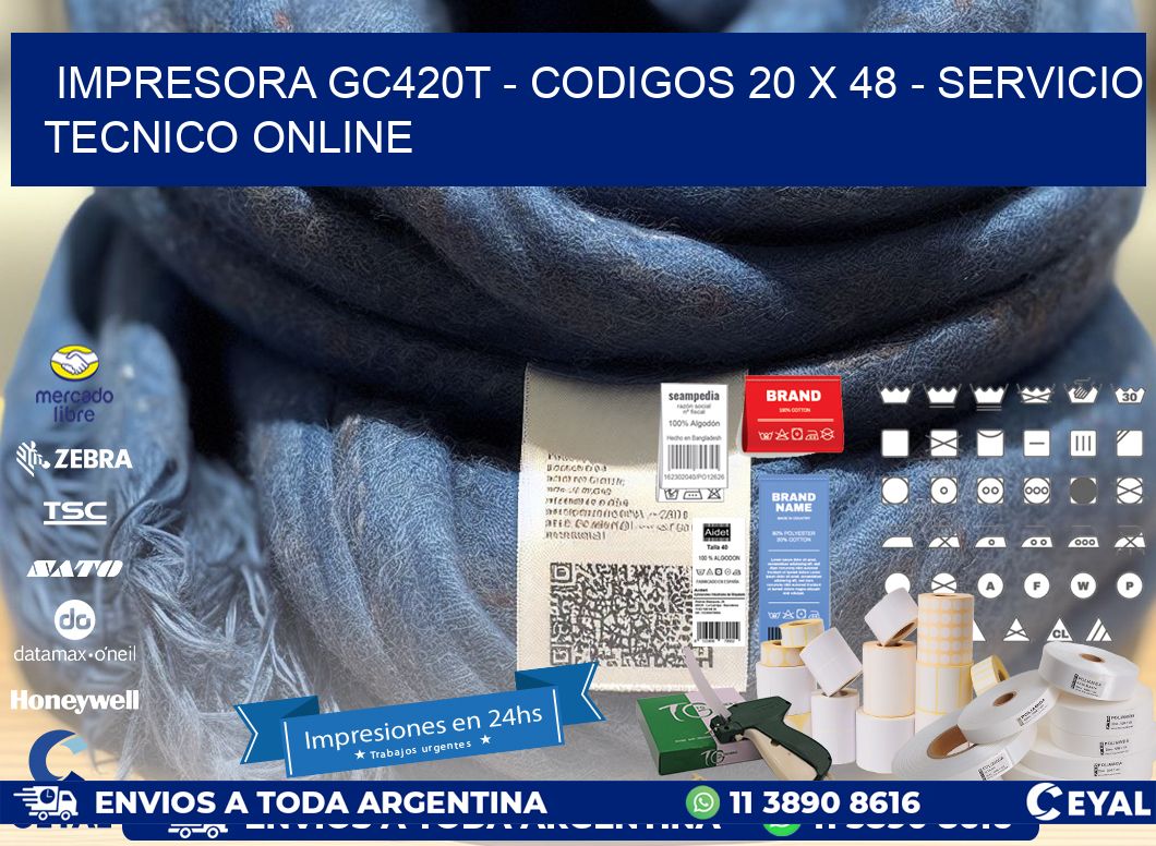 IMPRESORA GC420T - CODIGOS 20 x 48 - SERVICIO TECNICO ONLINE