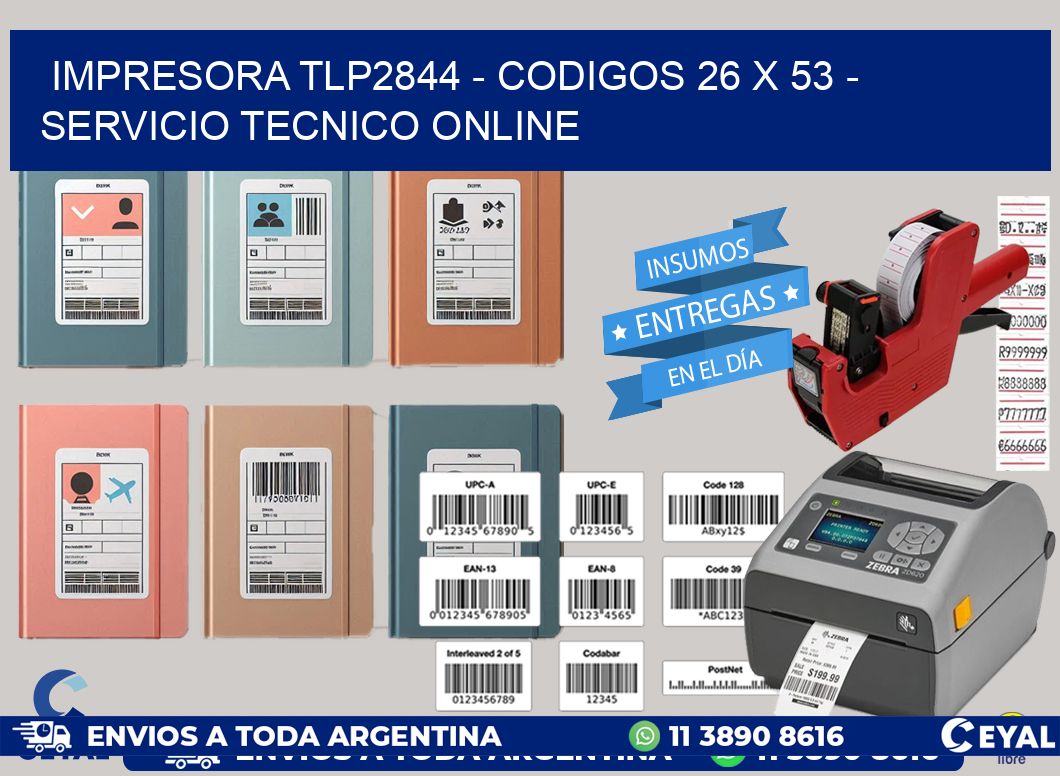 IMPRESORA TLP2844 - CODIGOS 26 x 53 - SERVICIO TECNICO ONLINE