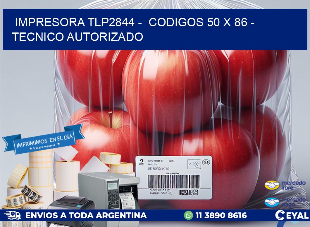 IMPRESORA TLP2844 –  CODIGOS 50 x 86 – TECNICO AUTORIZADO