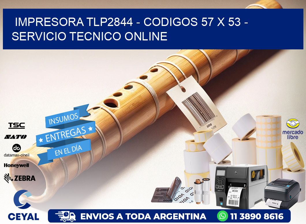 IMPRESORA TLP2844 - CODIGOS 57 x 53 - SERVICIO TECNICO ONLINE