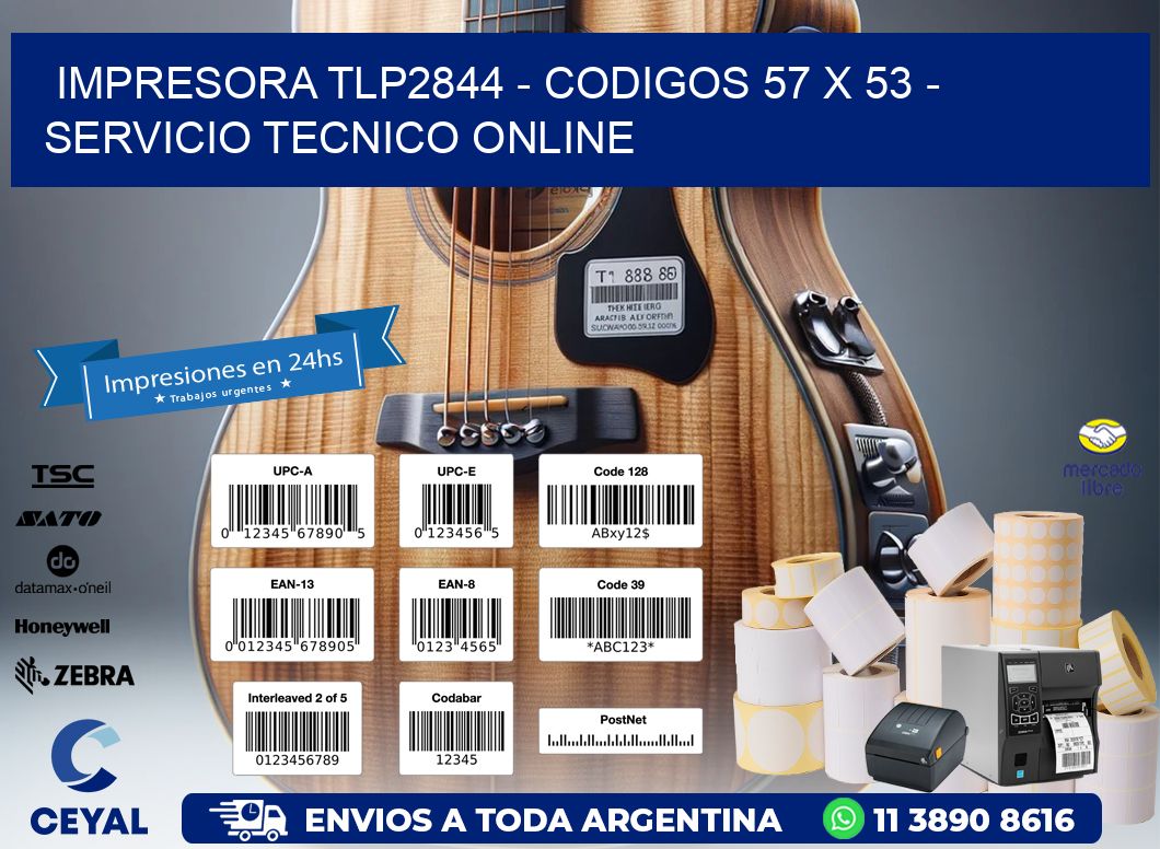 IMPRESORA TLP2844 - CODIGOS 57 x 53 - SERVICIO TECNICO ONLINE