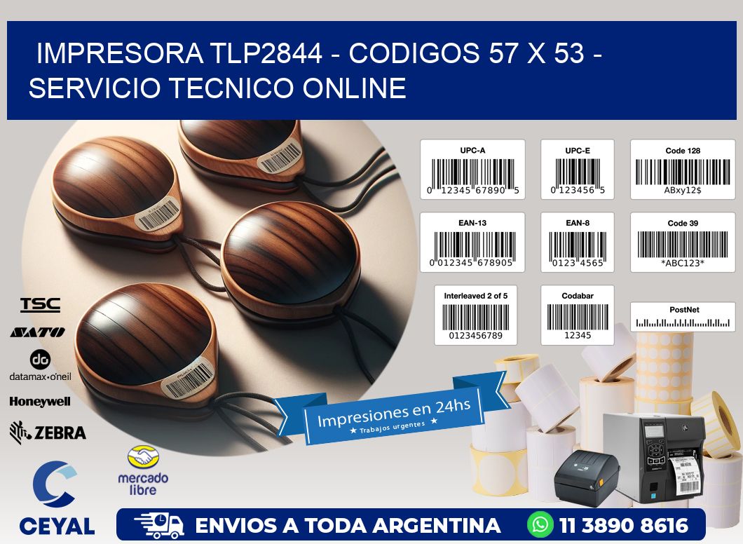 IMPRESORA TLP2844 - CODIGOS 57 x 53 - SERVICIO TECNICO ONLINE
