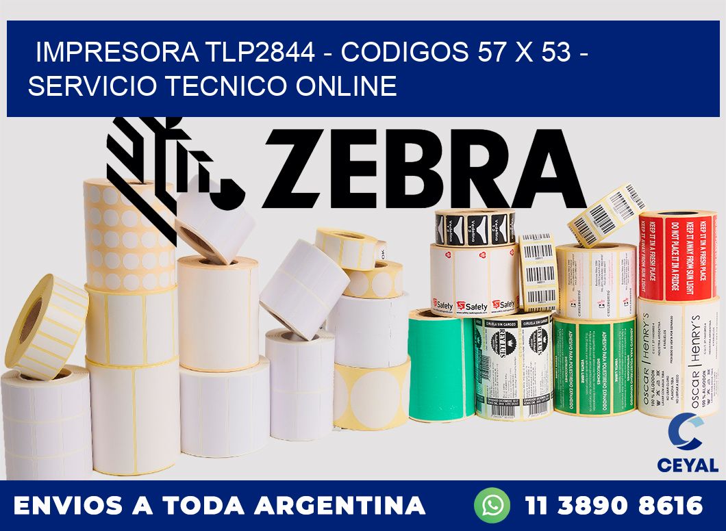 IMPRESORA TLP2844 - CODIGOS 57 x 53 - SERVICIO TECNICO ONLINE