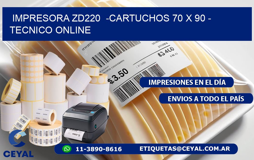 IMPRESORA ZD220  -CARTUCHOS 70 x 90 - TECNICO ONLINE