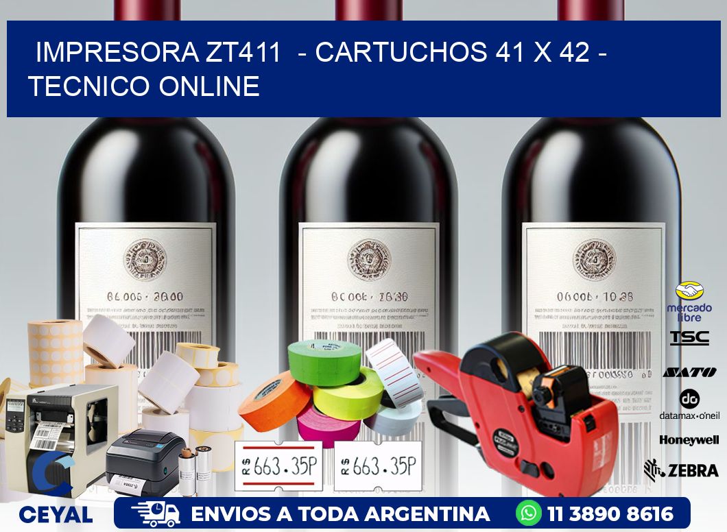 IMPRESORA ZT411  - CARTUCHOS 41 x 42 - TECNICO ONLINE