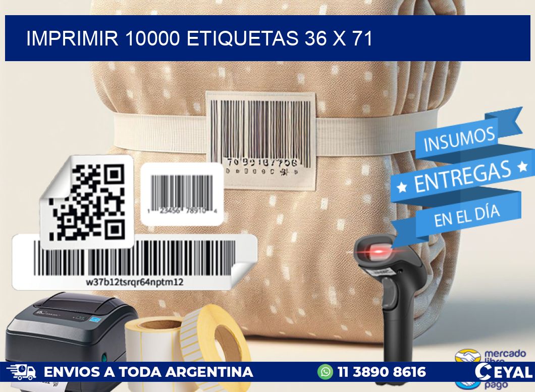 IMPRIMIR 10000 ETIQUETAS 36 x 71