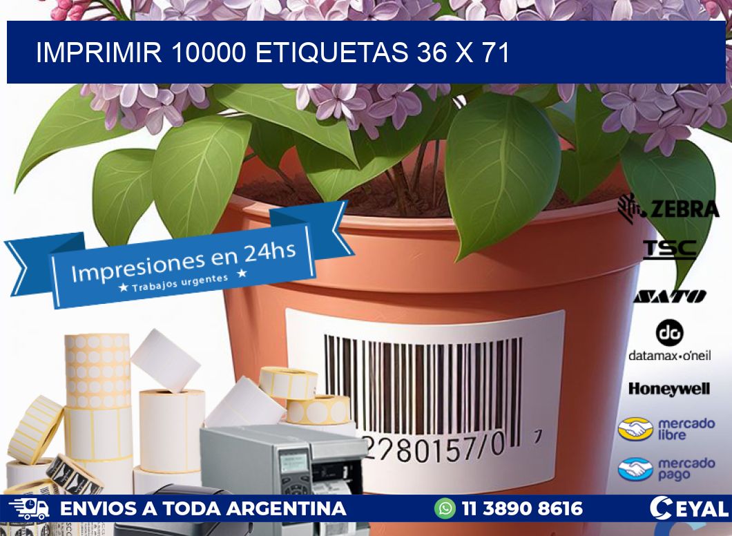IMPRIMIR 10000 ETIQUETAS 36 x 71