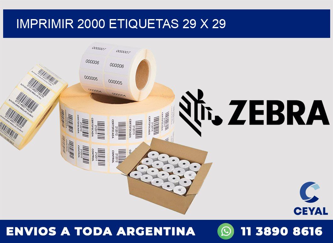IMPRIMIR 2000 ETIQUETAS 29 x 29