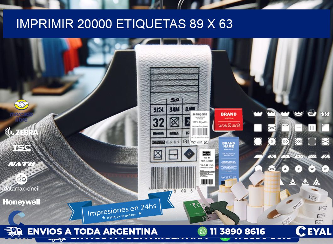 IMPRIMIR 20000 ETIQUETAS 89 x 63
