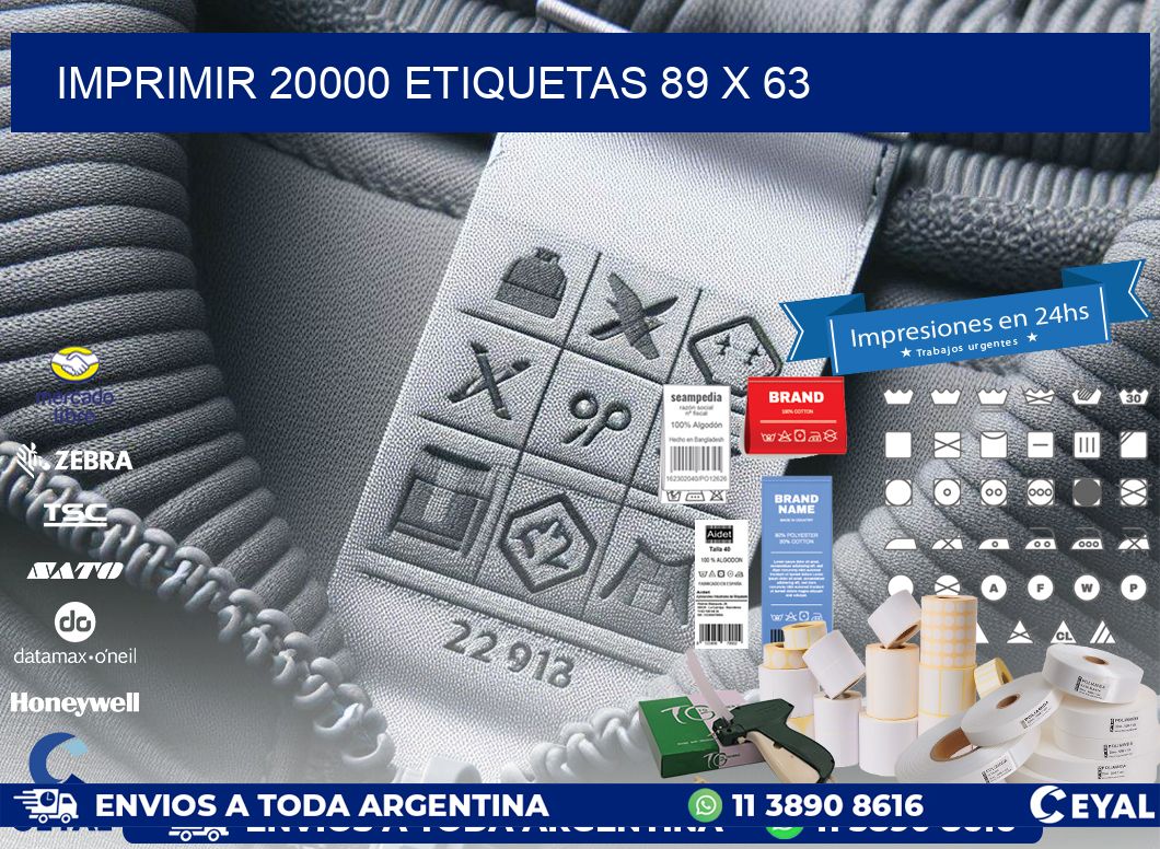 IMPRIMIR 20000 ETIQUETAS 89 x 63