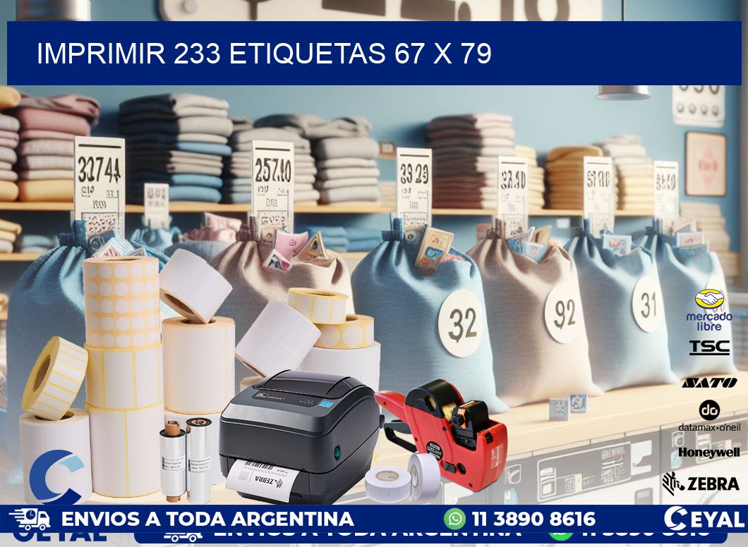 IMPRIMIR 233 ETIQUETAS 67 x 79