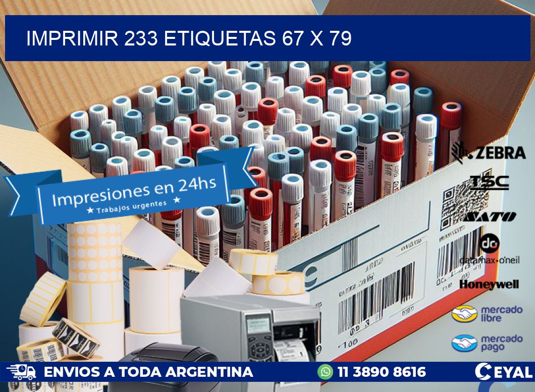 IMPRIMIR 233 ETIQUETAS 67 x 79