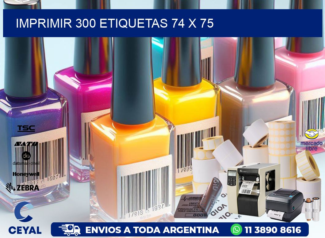 IMPRIMIR 300 ETIQUETAS 74 x 75