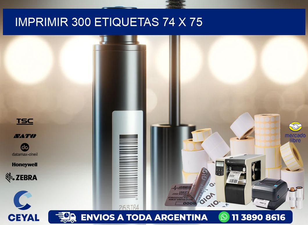 IMPRIMIR 300 ETIQUETAS 74 x 75