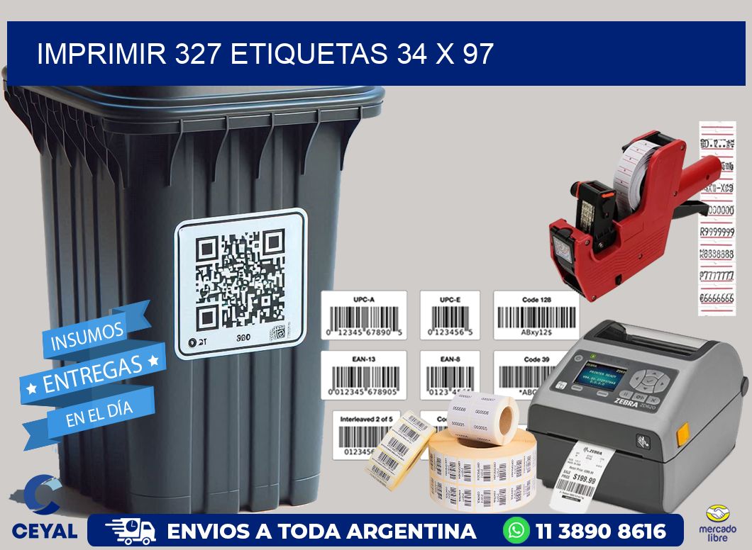 IMPRIMIR 327 ETIQUETAS 34 x 97