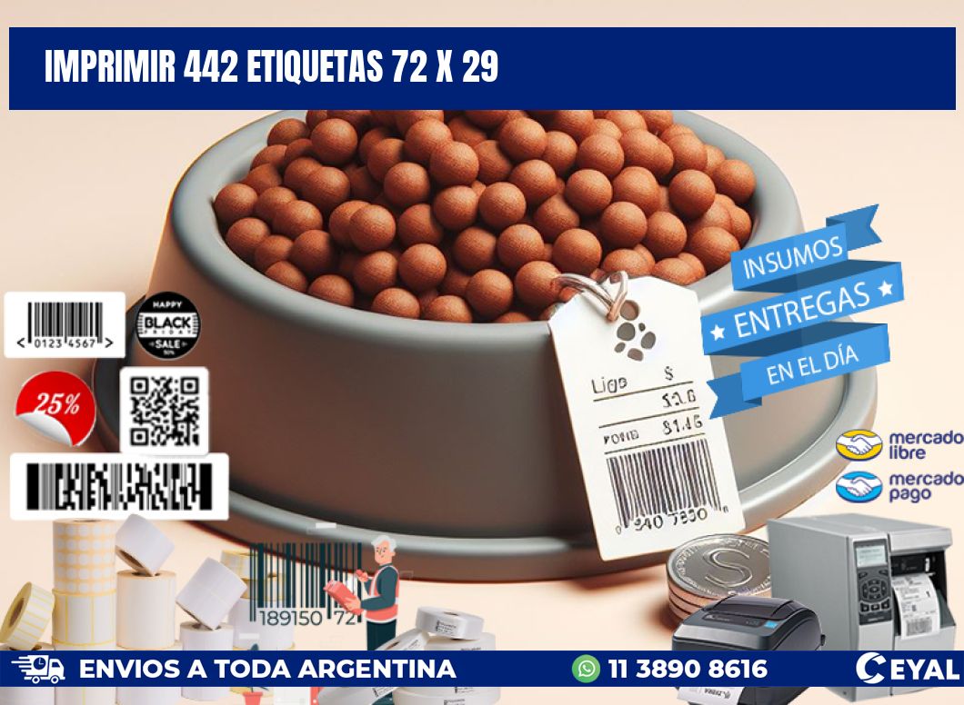 IMPRIMIR 442 ETIQUETAS 72 x 29