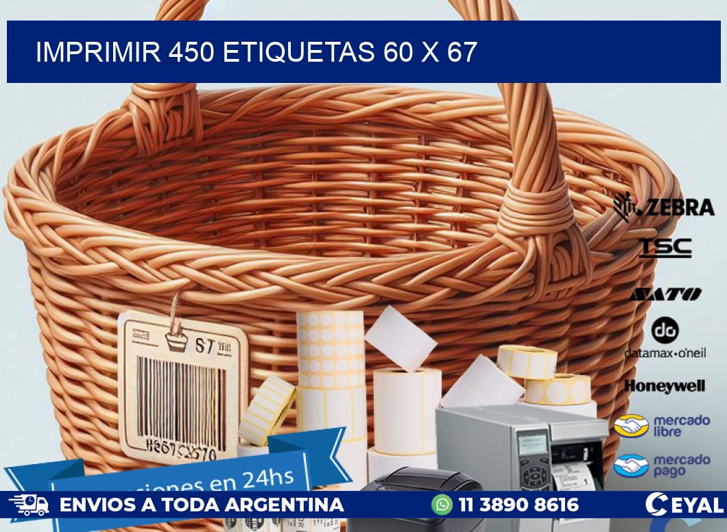 IMPRIMIR 450 ETIQUETAS 60 x 67