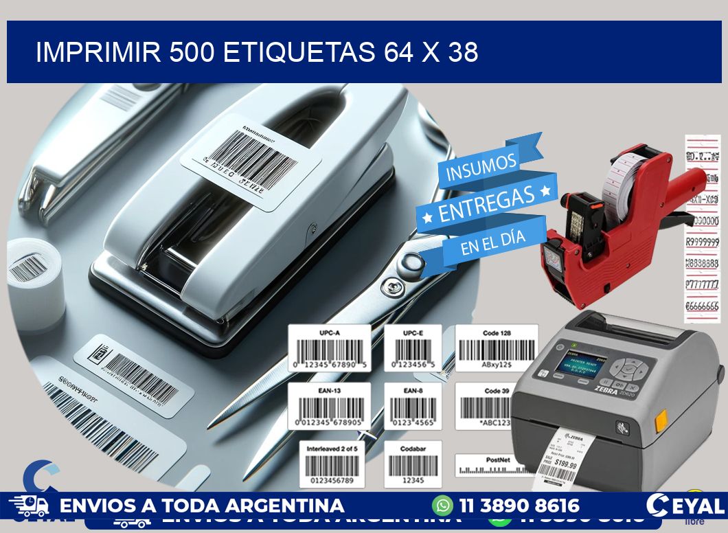 IMPRIMIR 500 ETIQUETAS 64 x 38