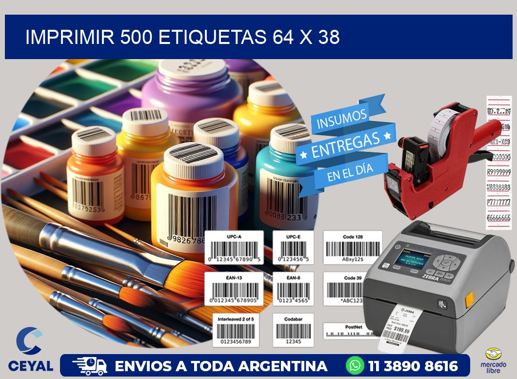 IMPRIMIR 500 ETIQUETAS 64 x 38