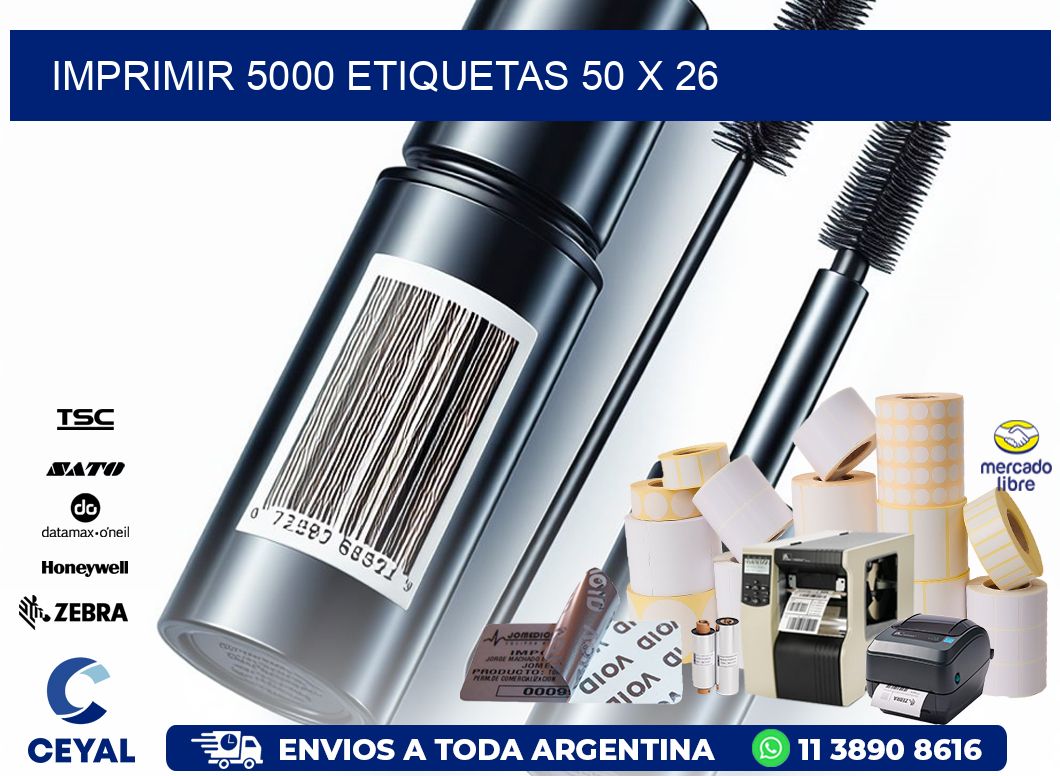 IMPRIMIR 5000 ETIQUETAS 50 x 26