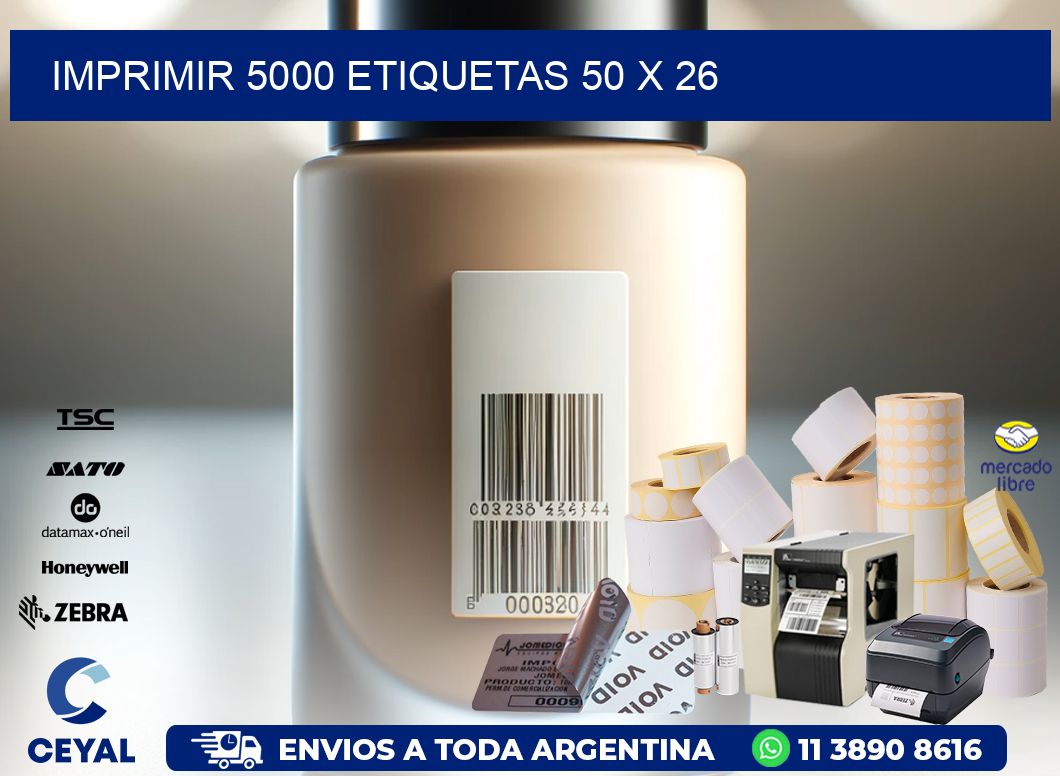 IMPRIMIR 5000 ETIQUETAS 50 x 26
