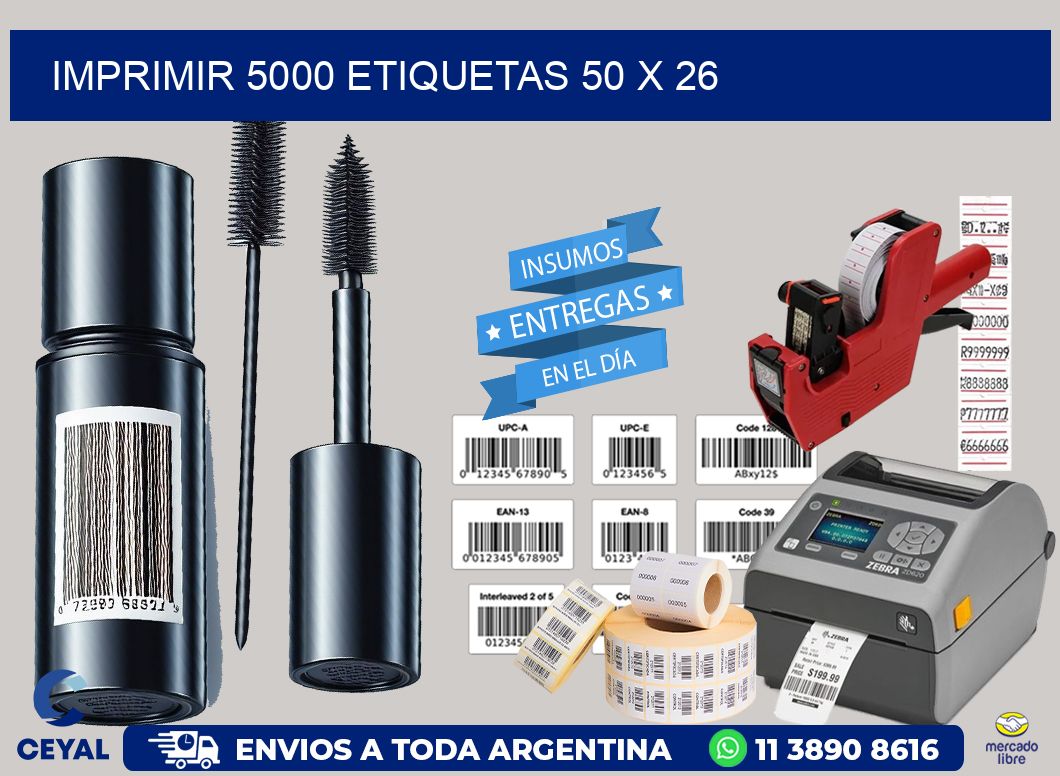 IMPRIMIR 5000 ETIQUETAS 50 x 26