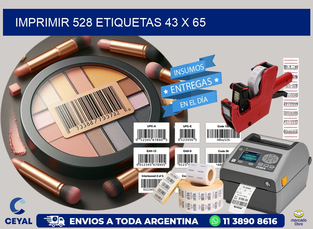 IMPRIMIR 528 ETIQUETAS 43 x 65