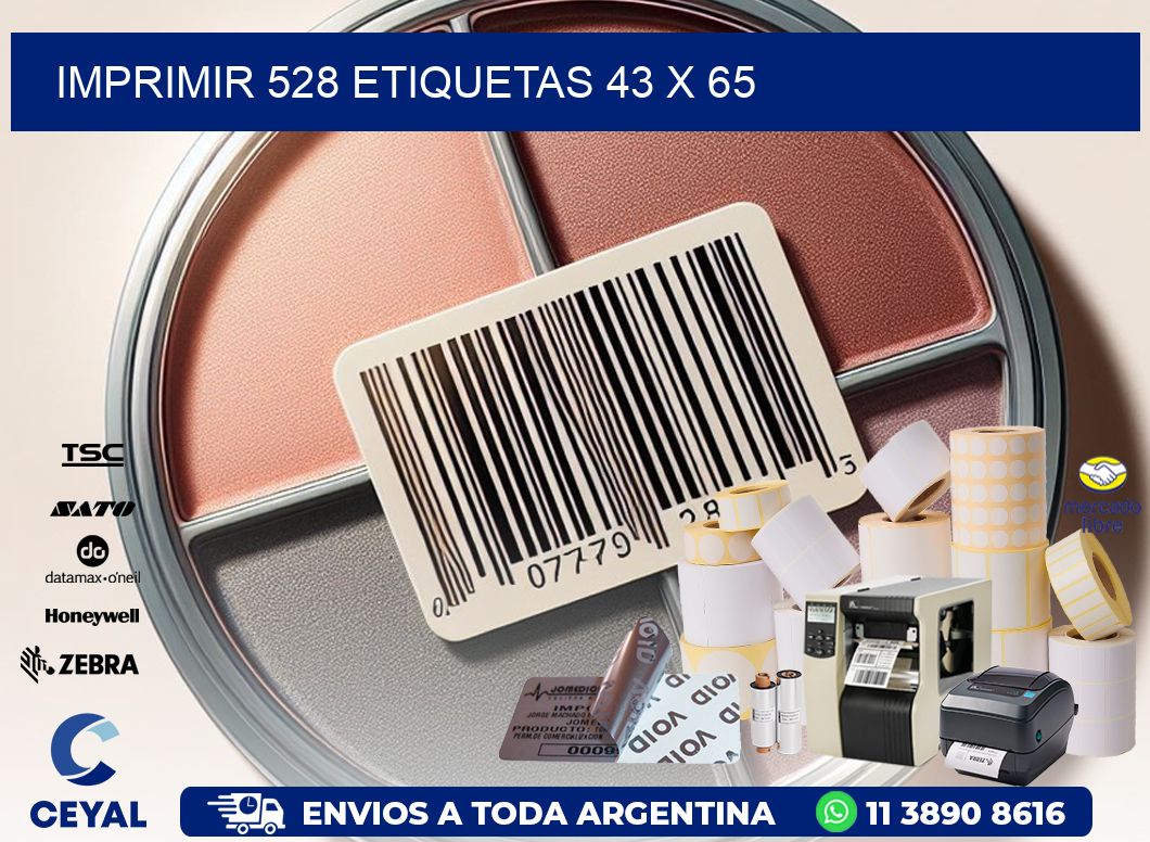 IMPRIMIR 528 ETIQUETAS 43 x 65