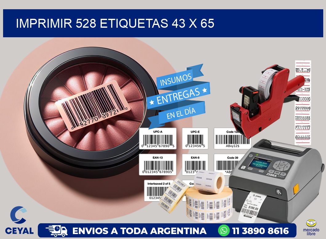 IMPRIMIR 528 ETIQUETAS 43 x 65