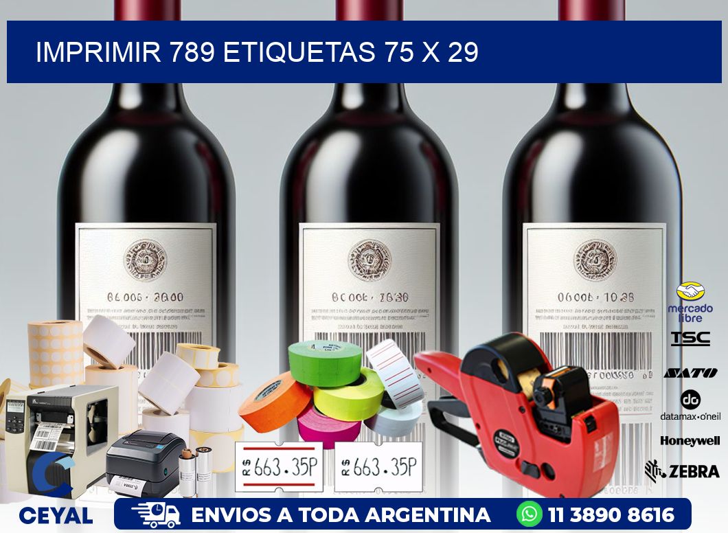 IMPRIMIR 789 ETIQUETAS 75 x 29