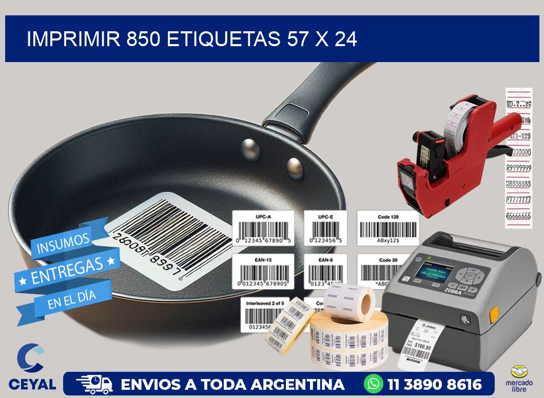IMPRIMIR 850 ETIQUETAS 57 x 24