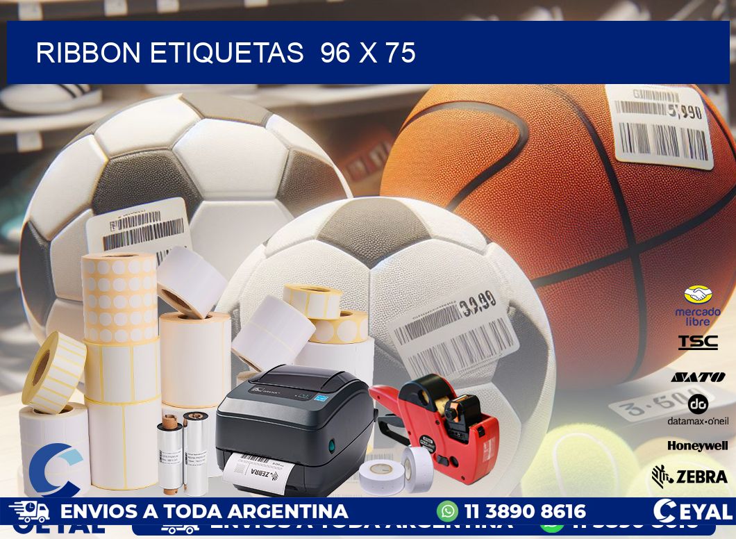 RIBBON ETIQUETAS  96 x 75