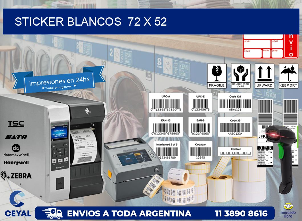 STICKER BLANCOS  72 x 52