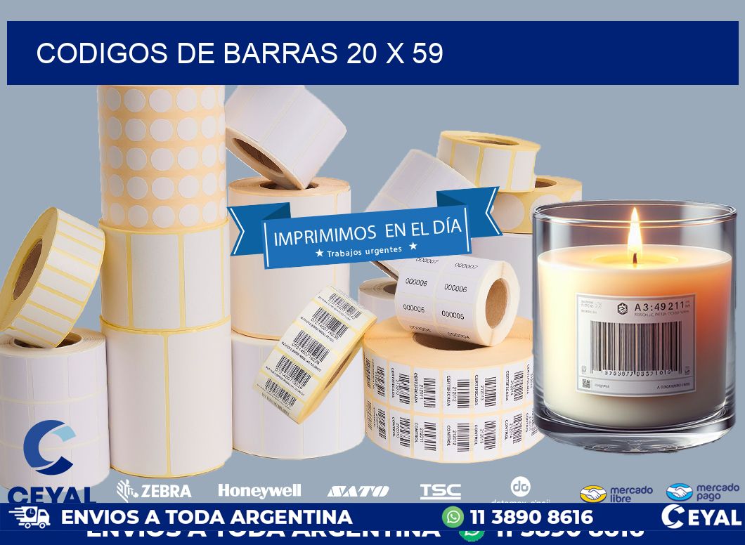 codigos de barras 20 x 59