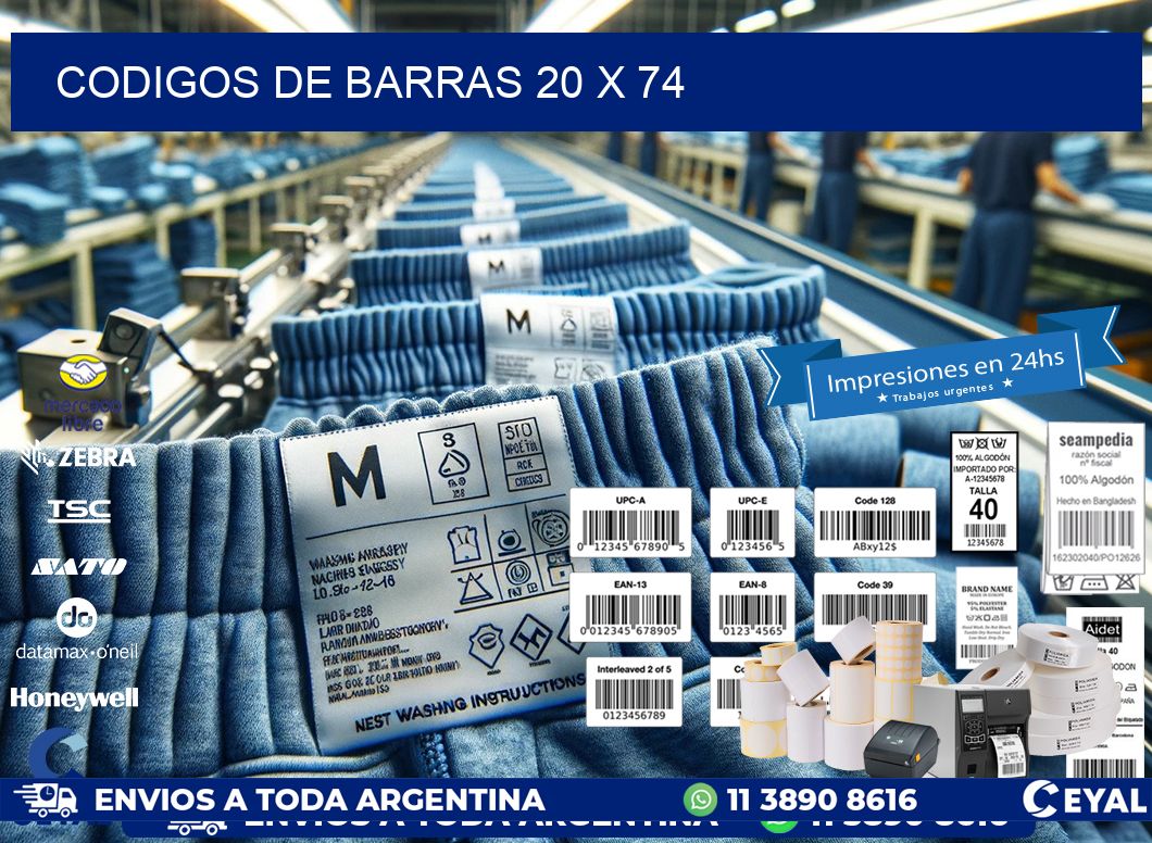 codigos de barras 20 x 74