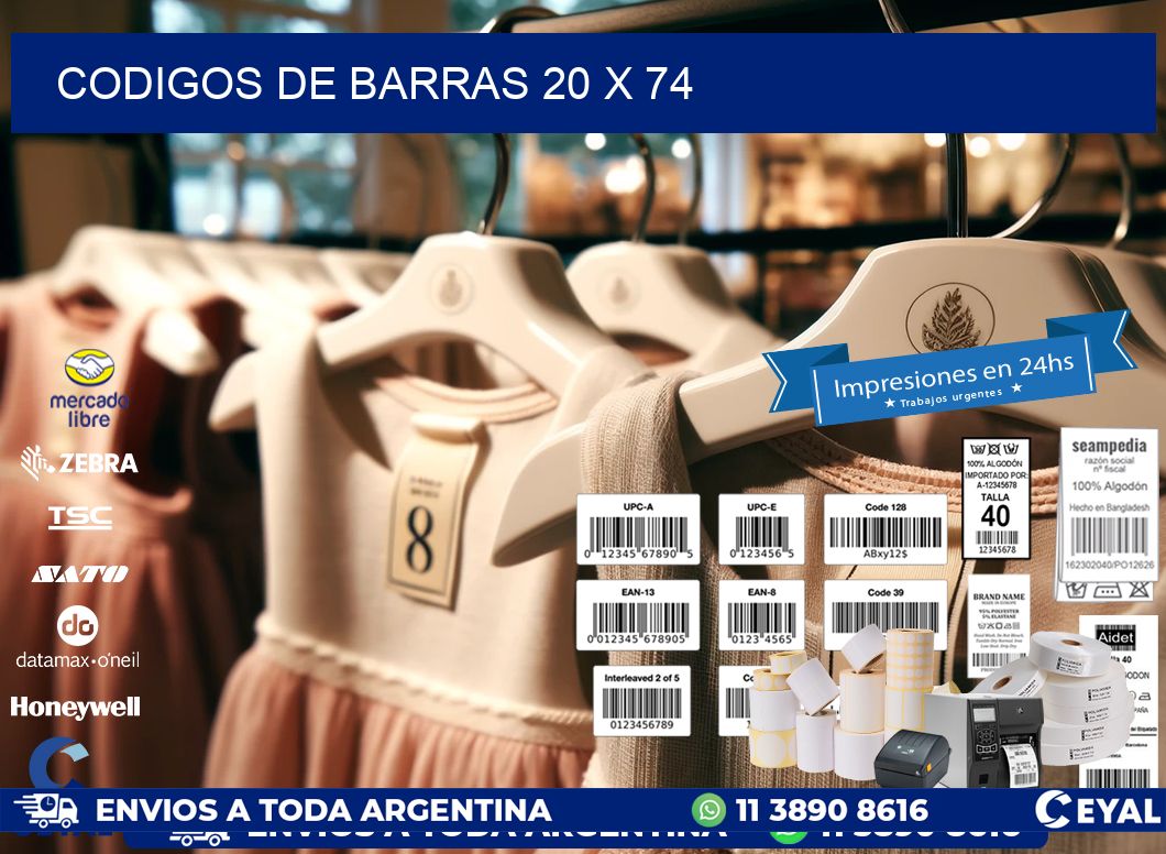 codigos de barras 20 x 74