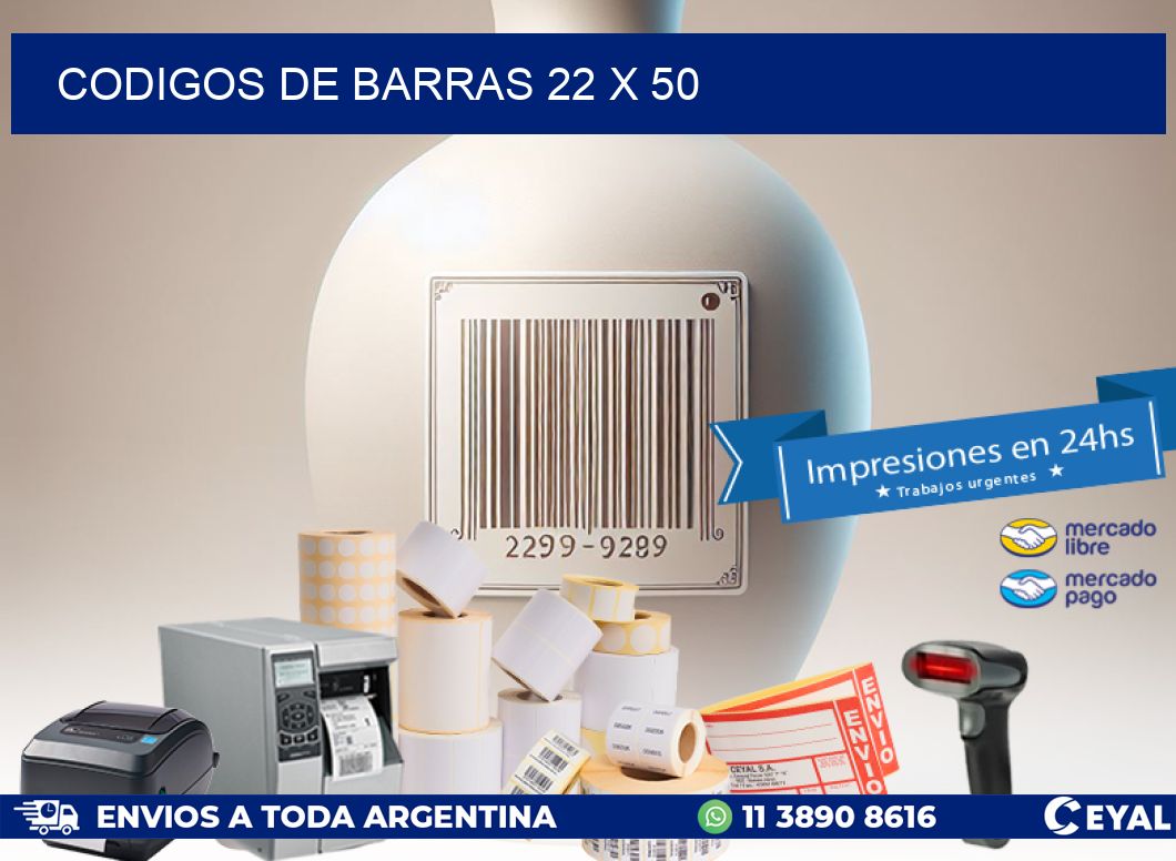 codigos de barras 22 x 50