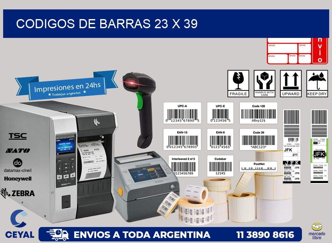 codigos de barras 23 x 39