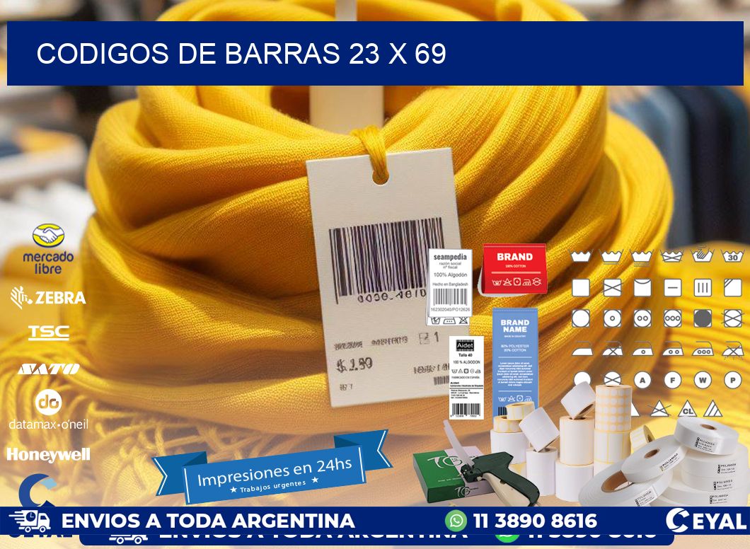 codigos de barras 23 x 69