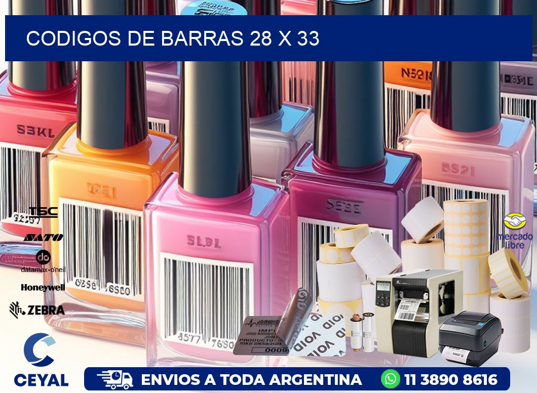 codigos de barras 28 x 33