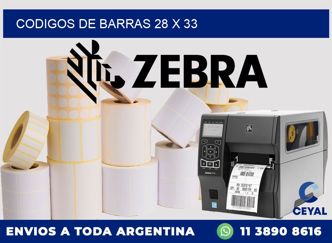 codigos de barras 28 x 33