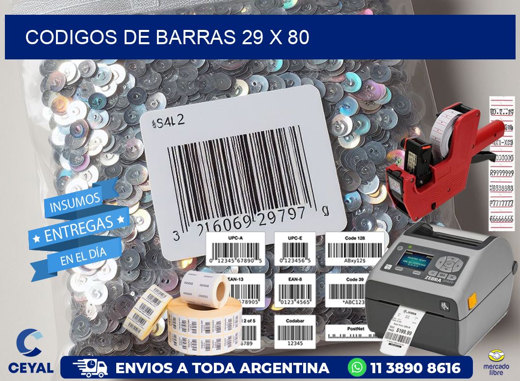codigos de barras 29 x 80