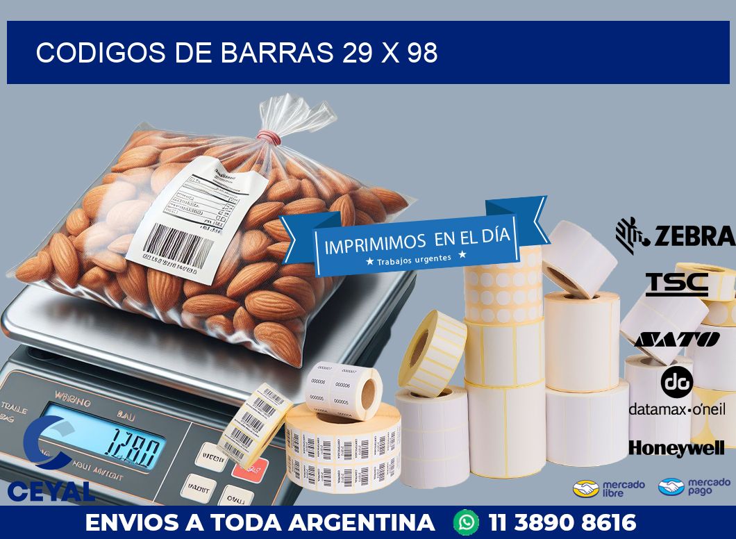 codigos de barras 29 x 98
