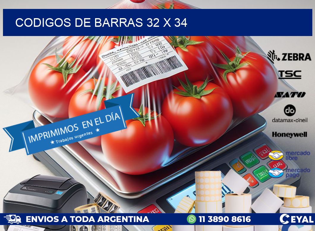 codigos de barras 32 x 34