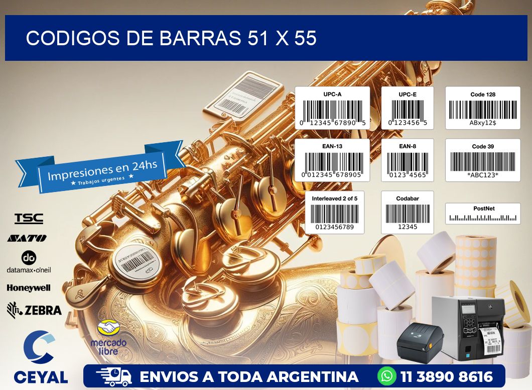 codigos de barras 51 x 55