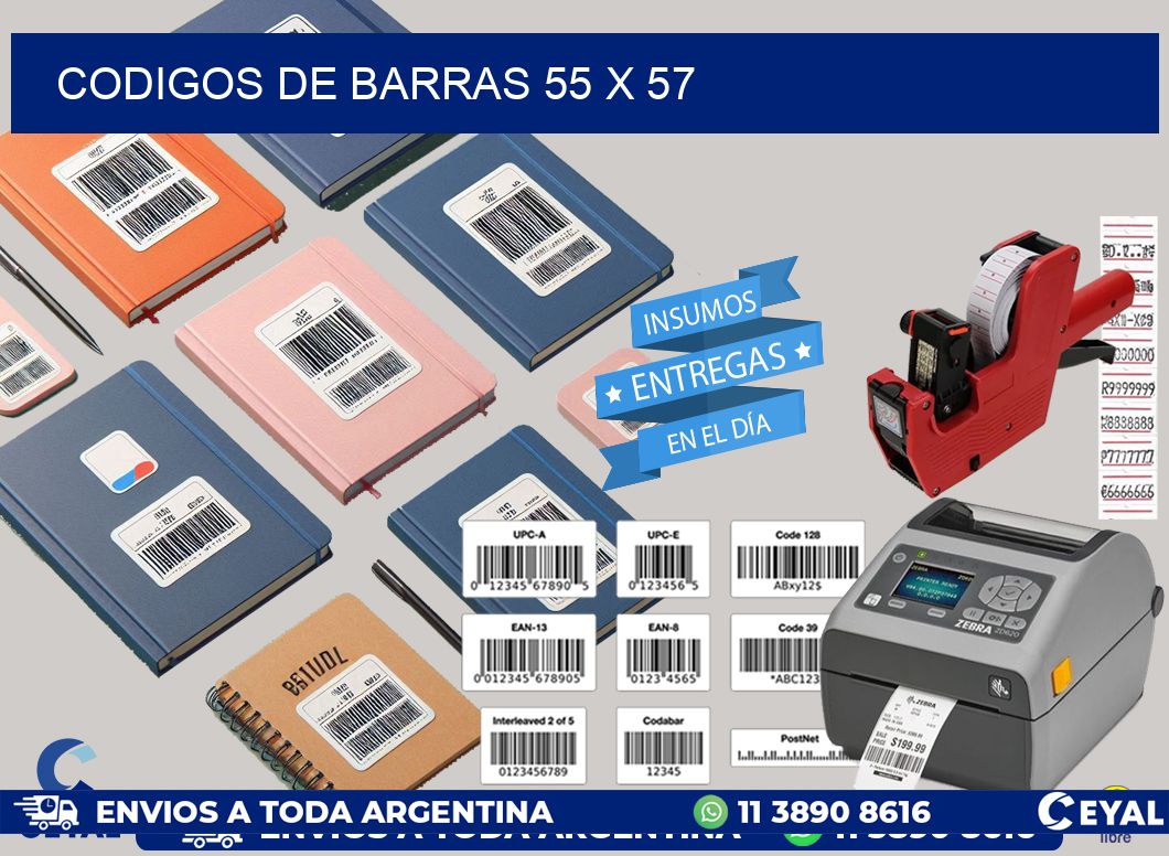codigos de barras 55 x 57