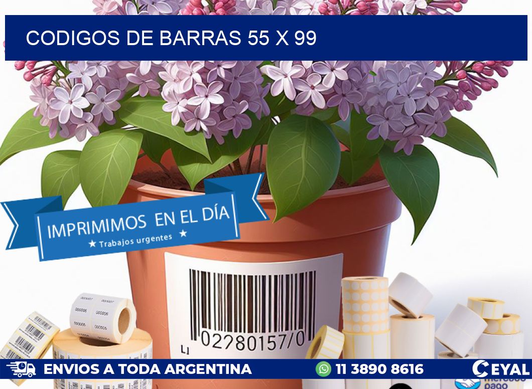 codigos de barras 55 x 99