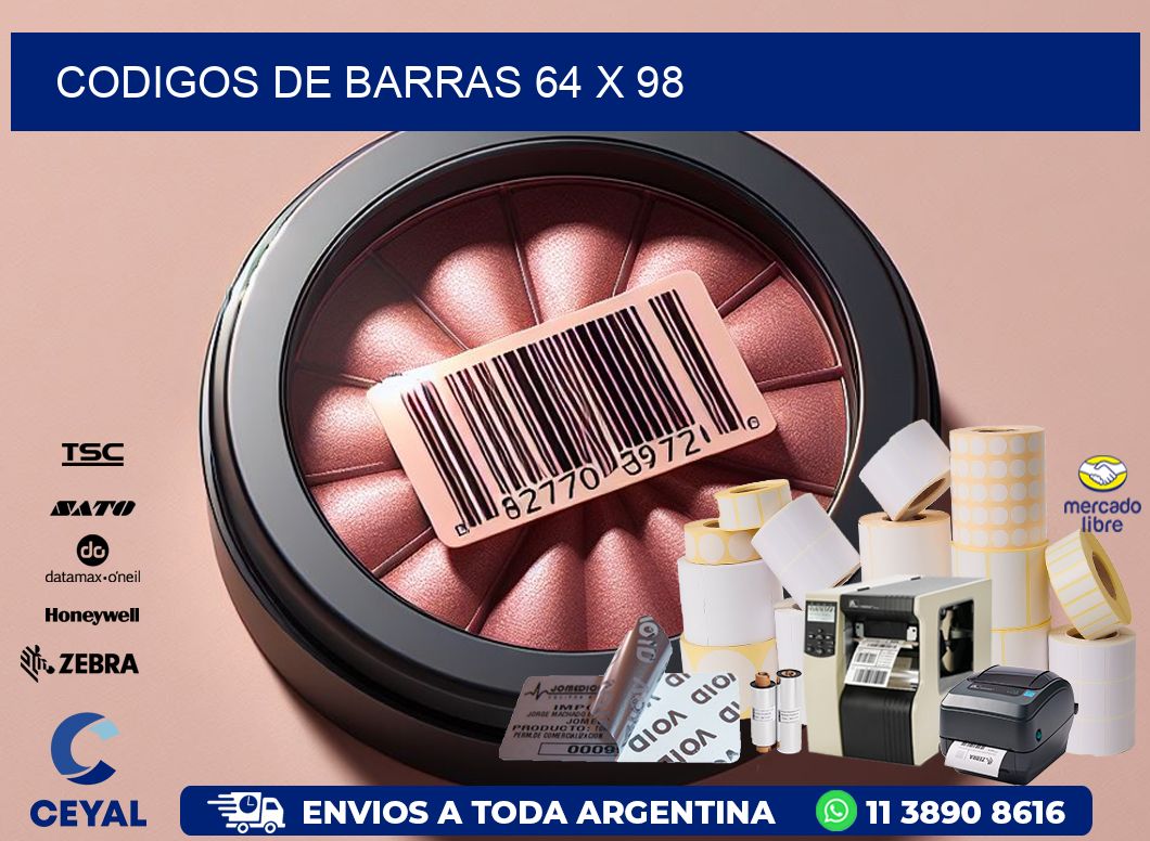 codigos de barras 64 x 98