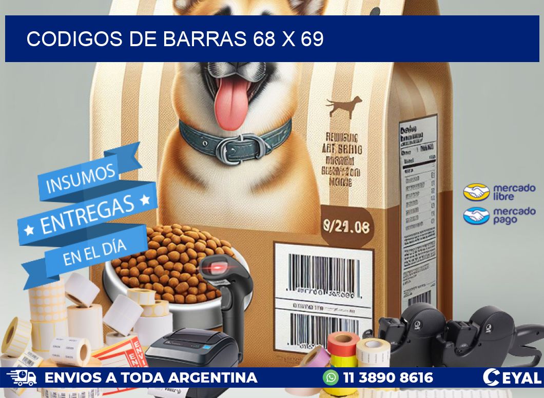 codigos de barras 68 x 69